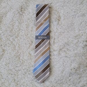 KENNETH COLE REACTION PRINCE STRIPE 100% SILK TIE - NEW!
